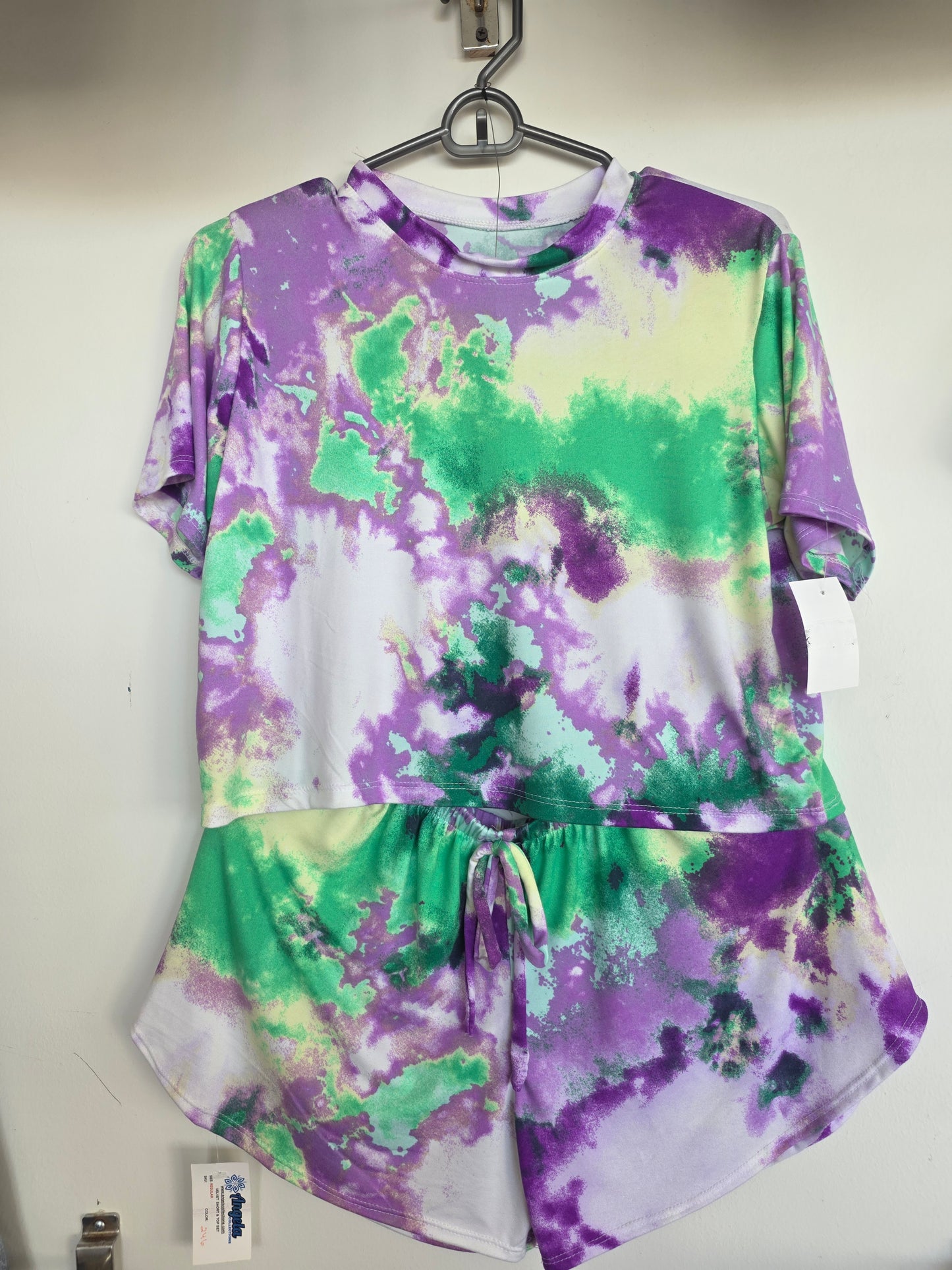 vibrant Tie-Dye Lounge Set (Top + Shorts)