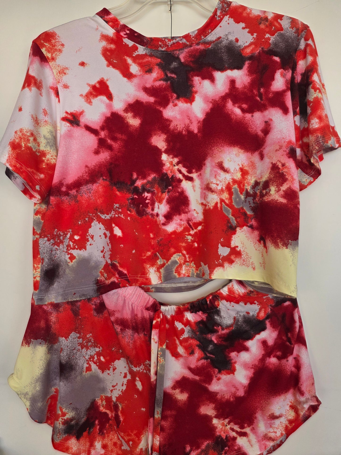 vibrant Tie-Dye Lounge Set (Top + Shorts)