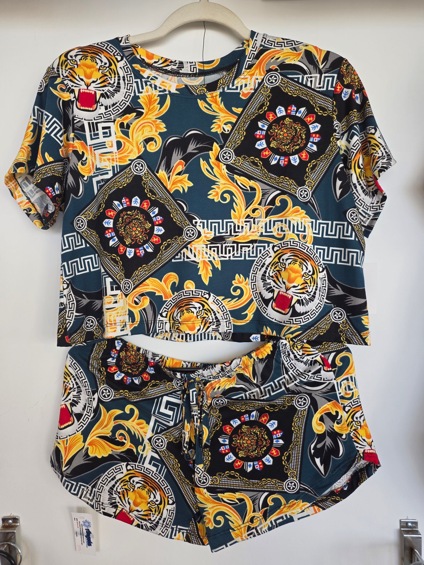 vibrant Tie-Dye Lounge Set (Top + Shorts)