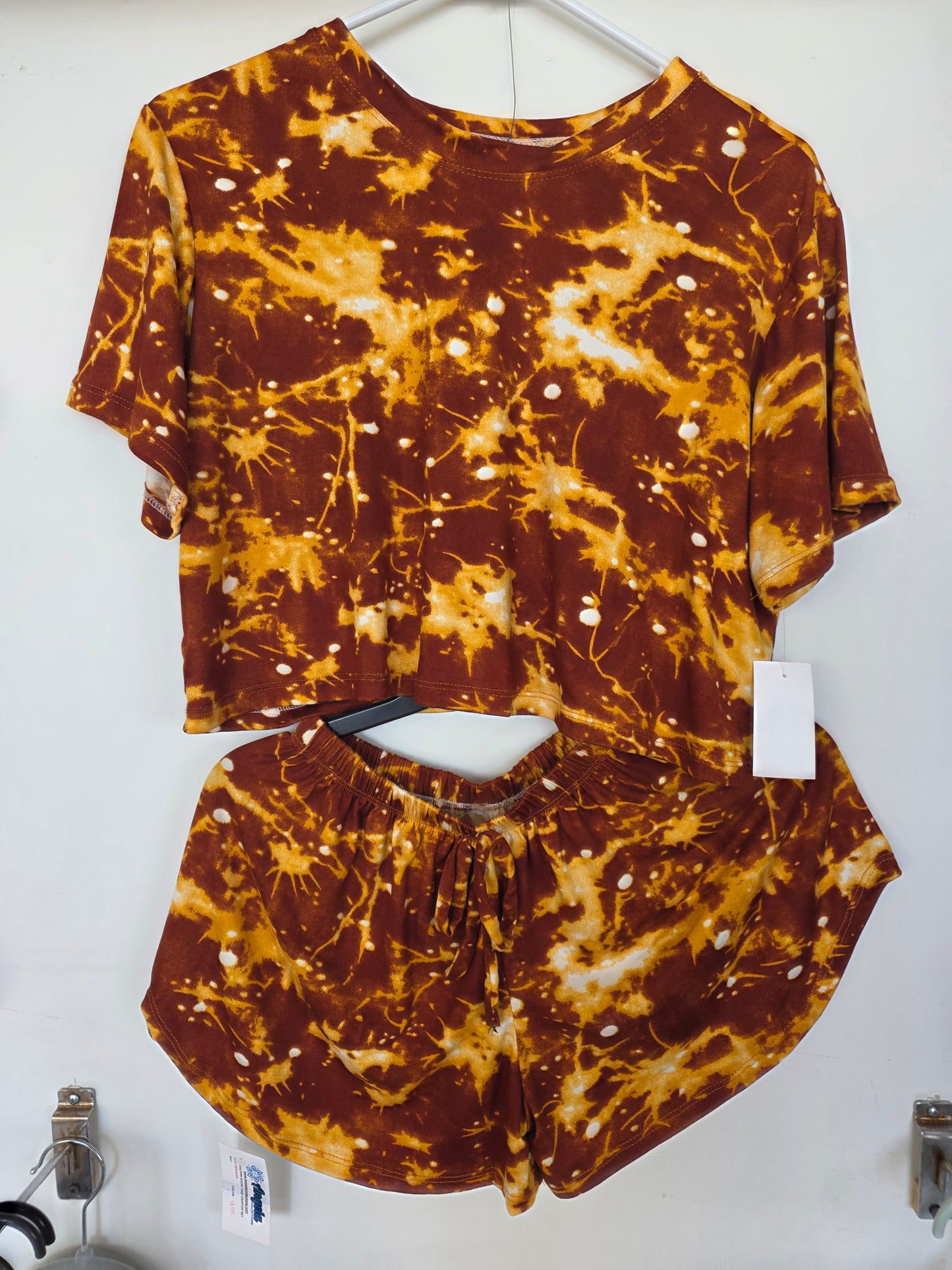 vibrant Tie-Dye Lounge Set (Top + Shorts)